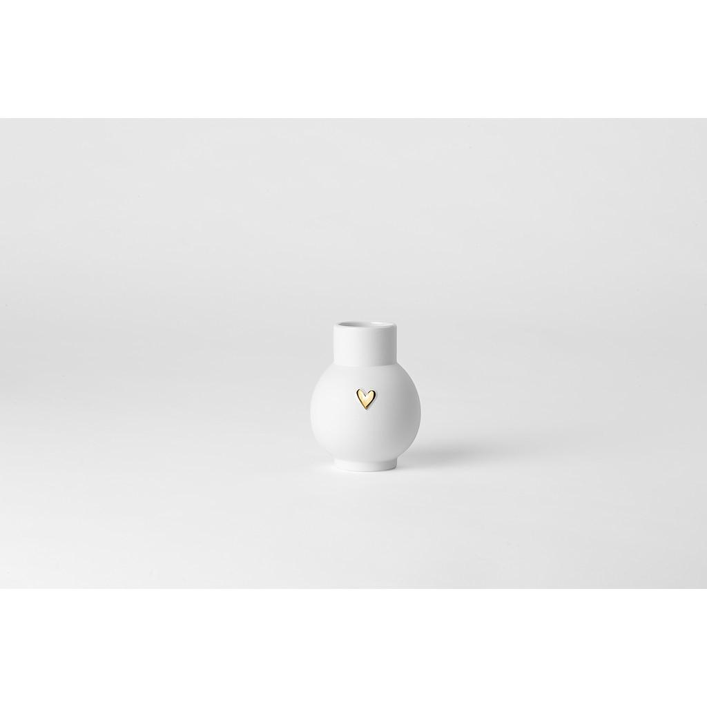 Mini-Kugelvase Herz gold
