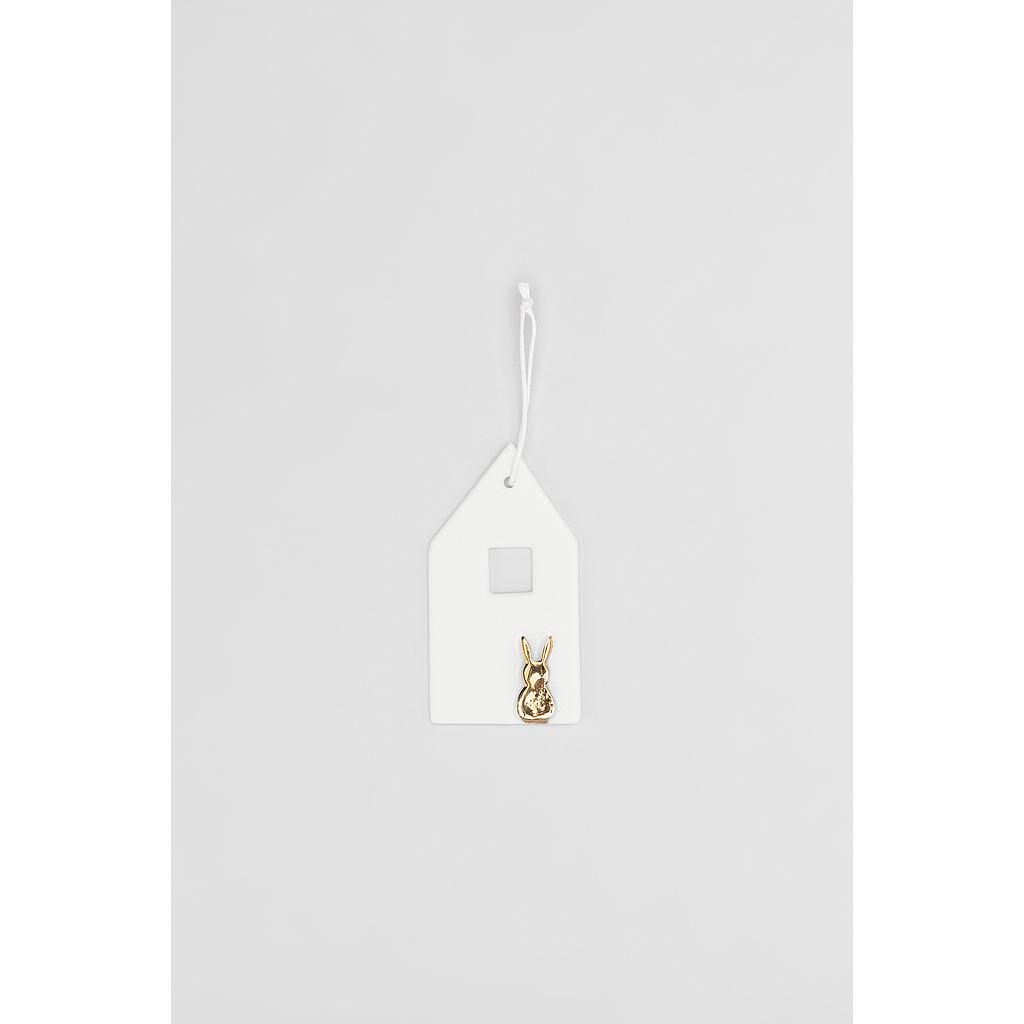 OSTERN Porzellananhänger Haus