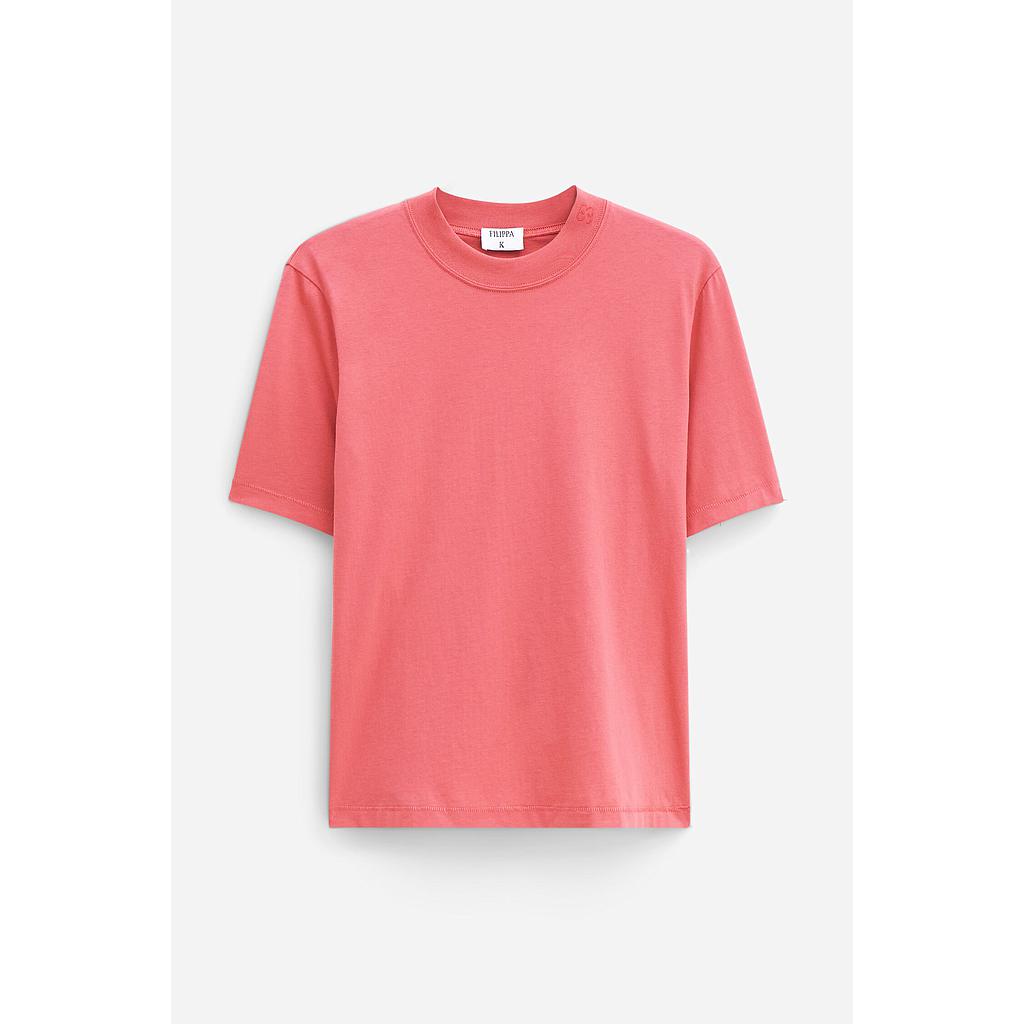 T-Shirt Mock Neck light raspberry