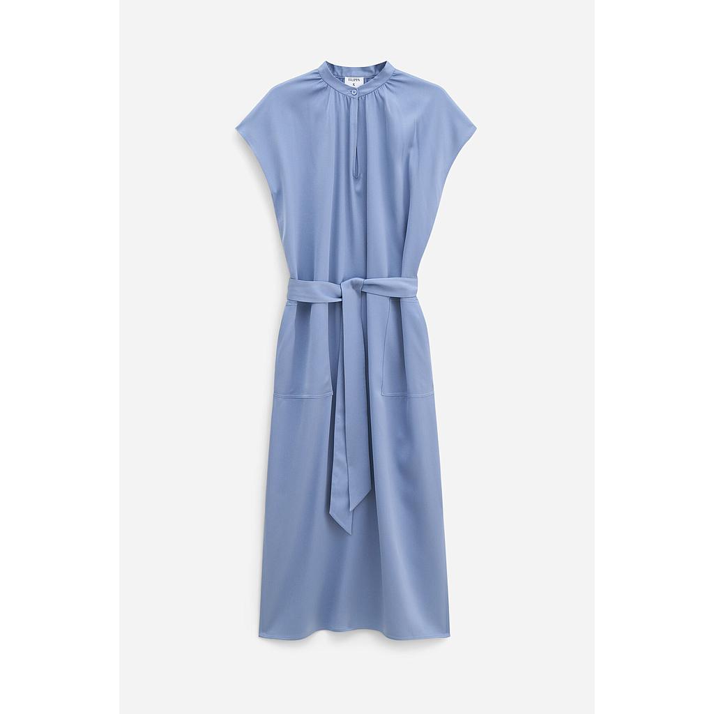 Kleid mit Stehkragen air blue