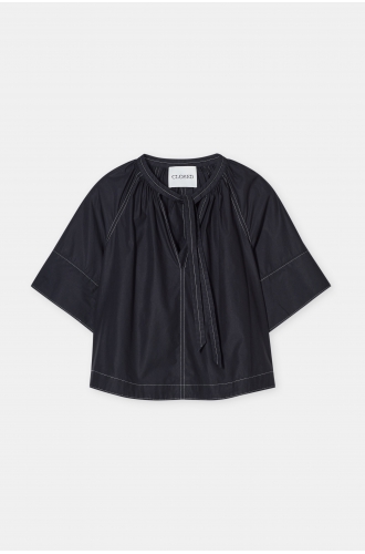 Blusentop cropped black