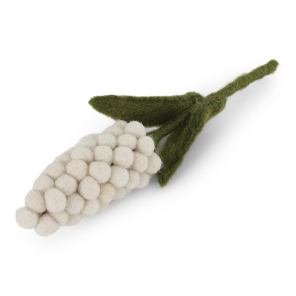 Filzblume Trauben-Hyacinthe weiß