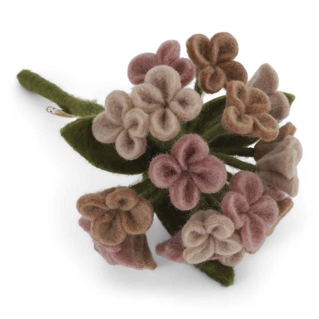 Filzblume Hortensie rose