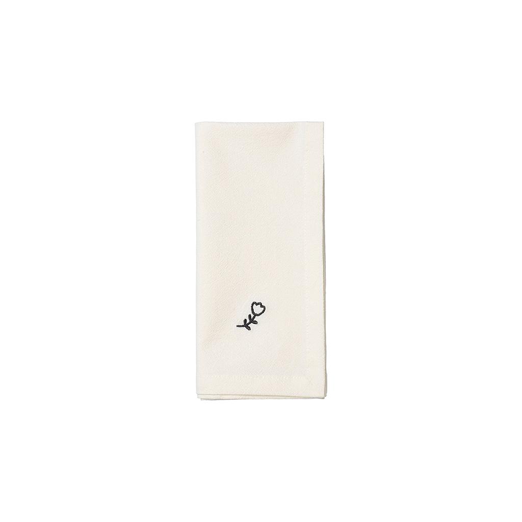 Stoffserviette Mai black/off white