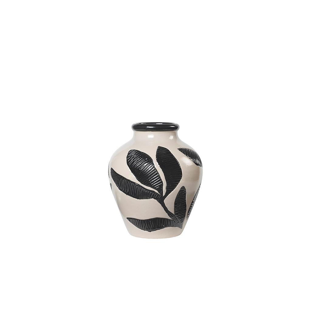 Vase Herbert Black/Rainy Day Grey