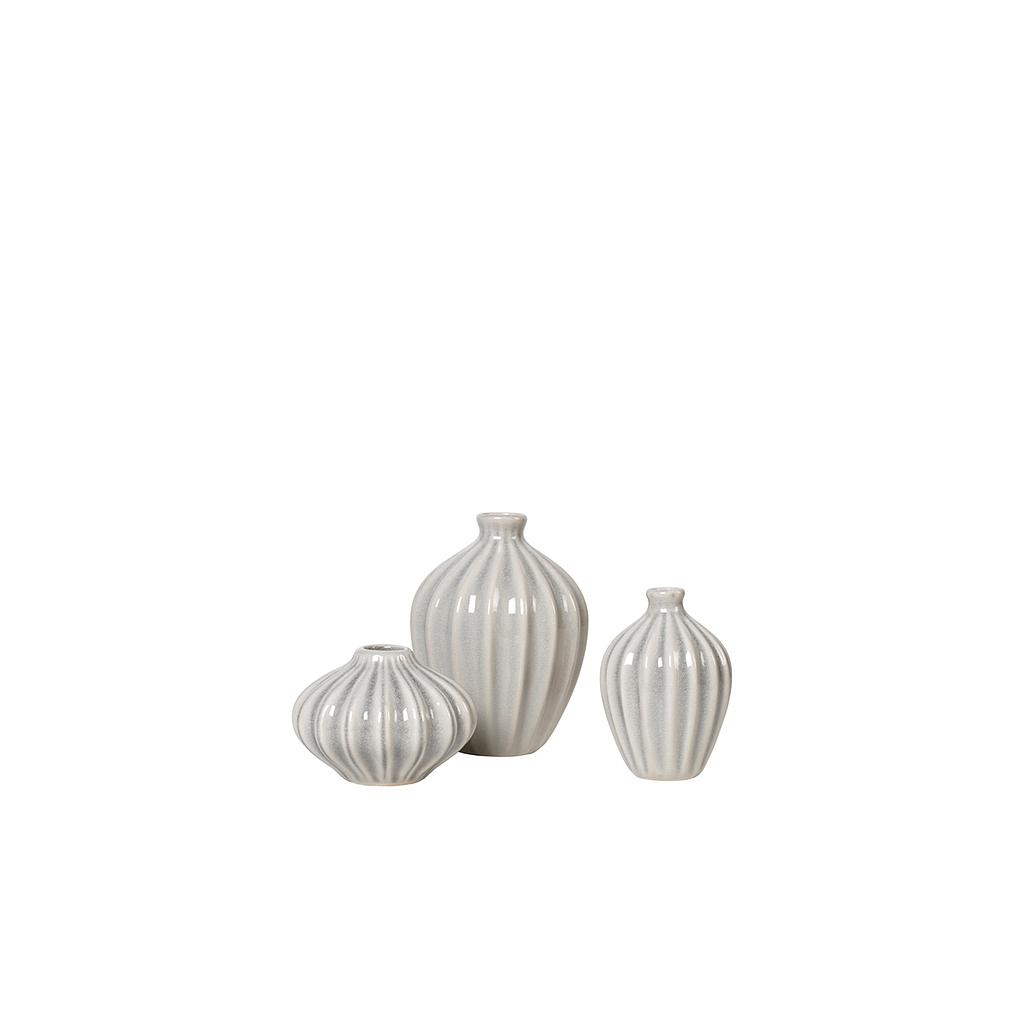 Vase Amalie 3er Set Rainy Day Grey