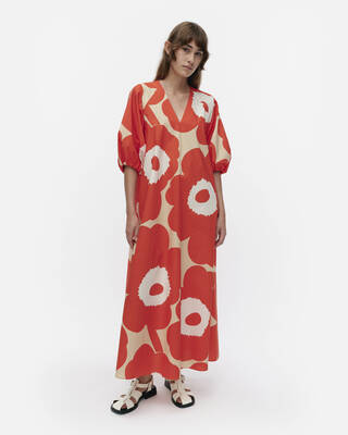 Kleid KLIPPU UNIKKO red/ beige/ off-white
