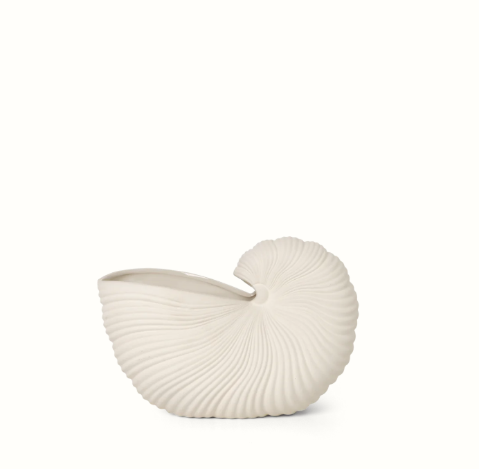 Vase SHELL off white