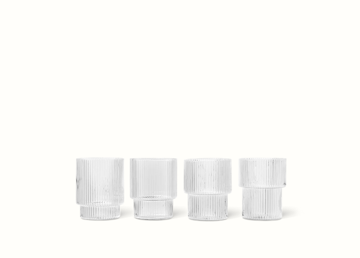 Trinkglas RIPPLE 4er Set clear
