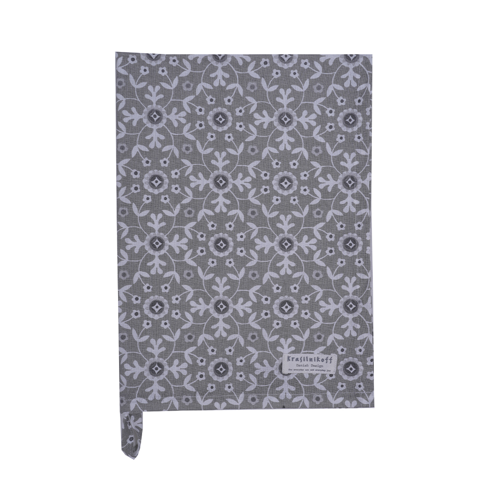 Geschirrtuch Square dance owers grey