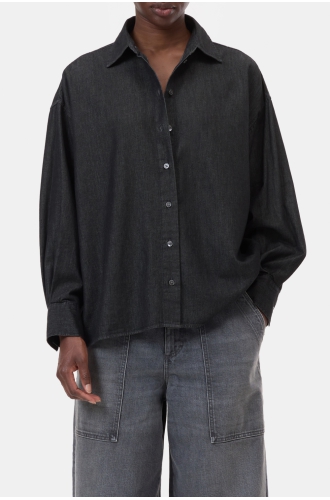 Hemdbluse Cape mid grey