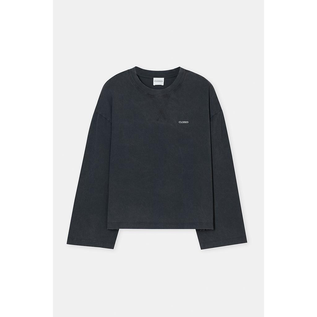 Shirt langarm Bio-Baumwolle black