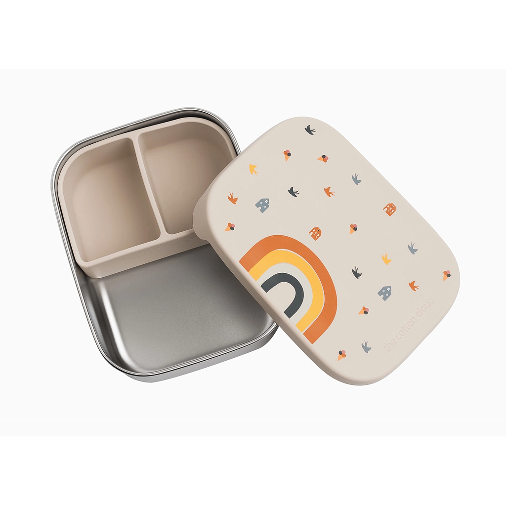 Lunchbox RAINBOW Edelstahl mit Fächer