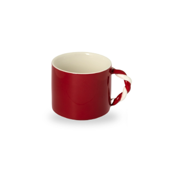 Tasse Polka rot/weiß