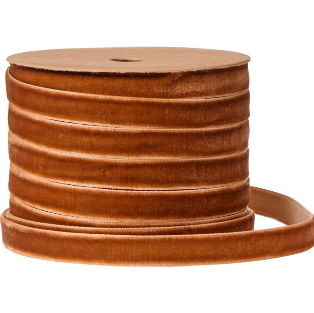 Geschenkband Velours auf Spule 10m rost