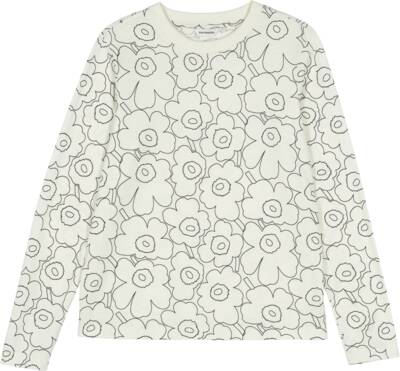 Shirt Sekunti Piierto Unikko langarm cremeweiß/ schwarz