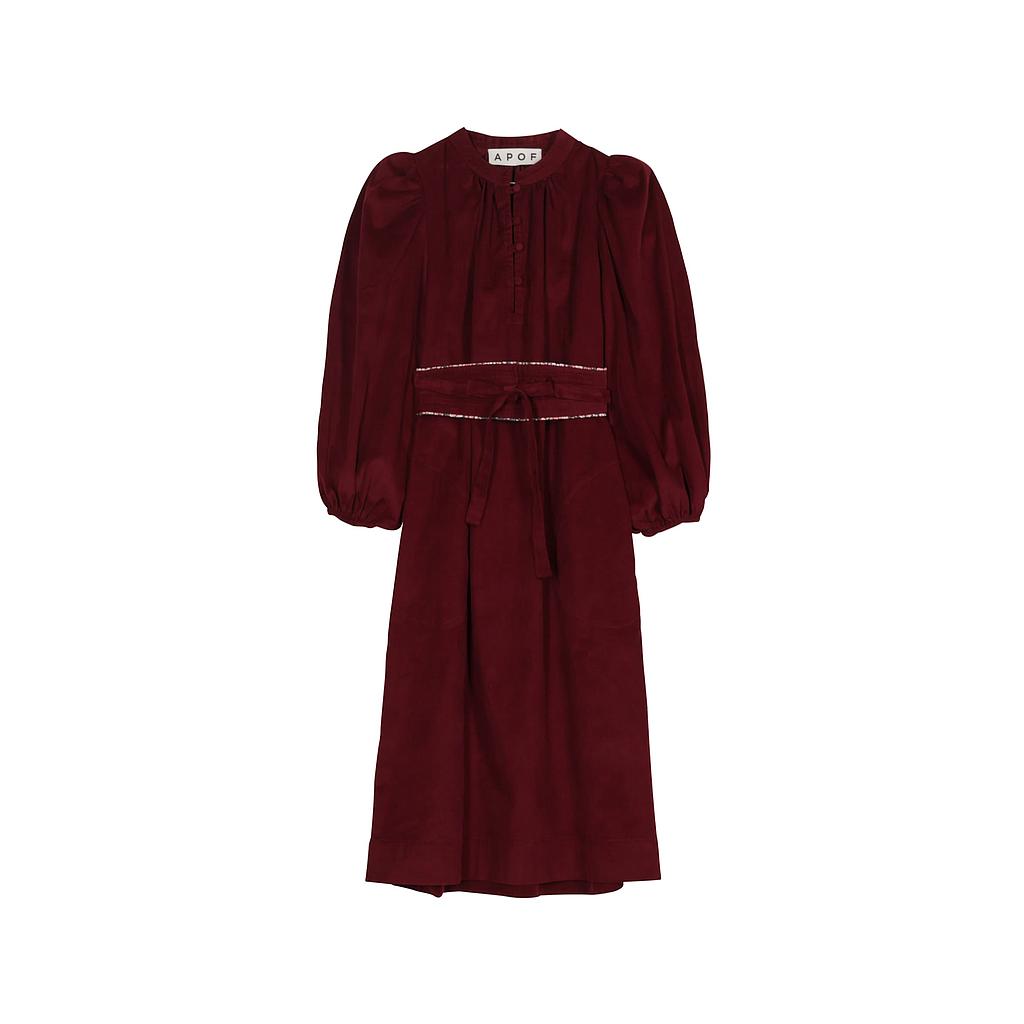 Kleid Madeline Baby Cord red plum