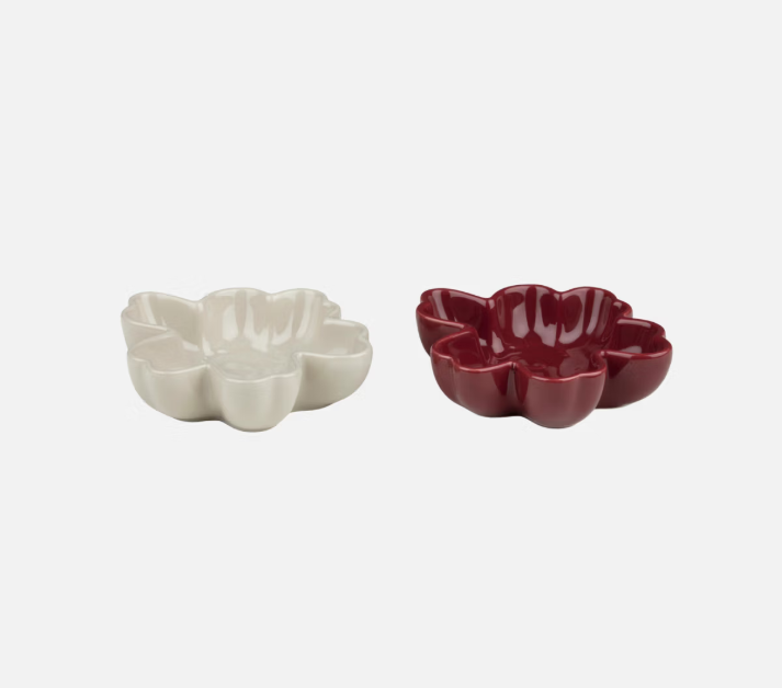 Schale UNIKKO 2er Set burgunder/white