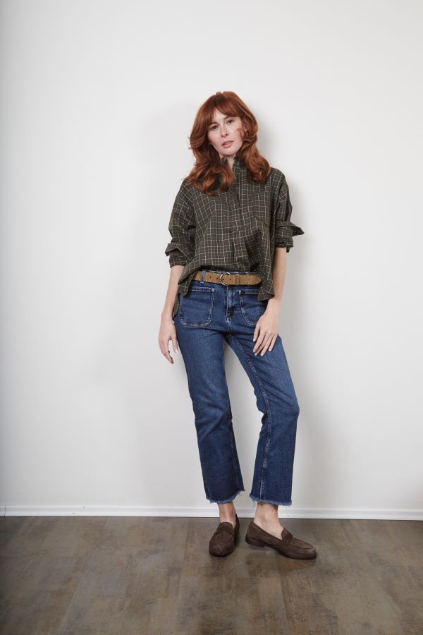 Bluse Cabot britcheck olive