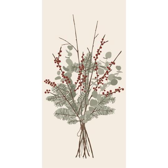 Serviette Weihnachtsstrauß 16 Stck