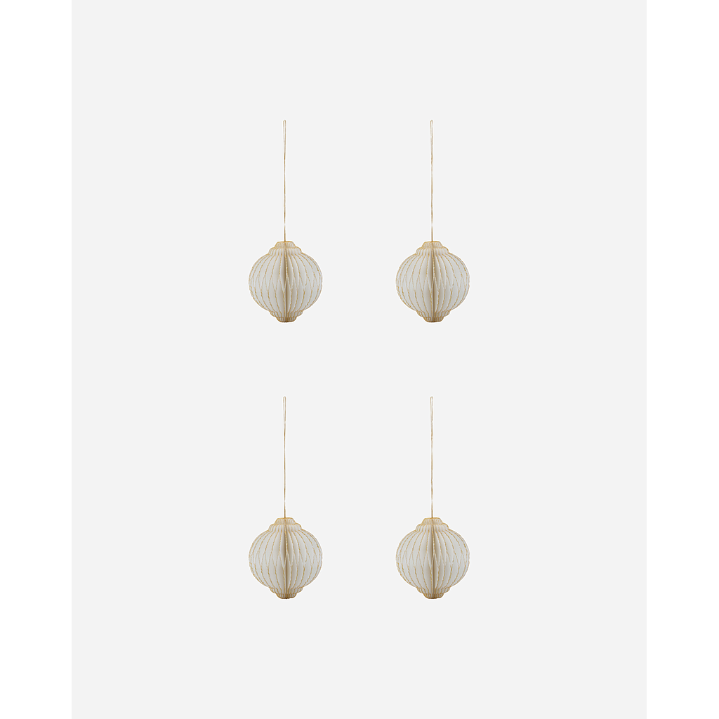 Weihnachtsschmuck Off-White/ gold