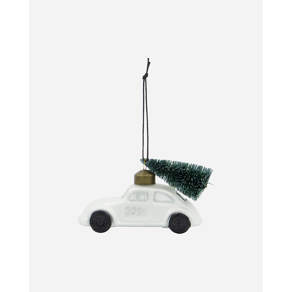 Weihnachtanhänger Car White/ Silver