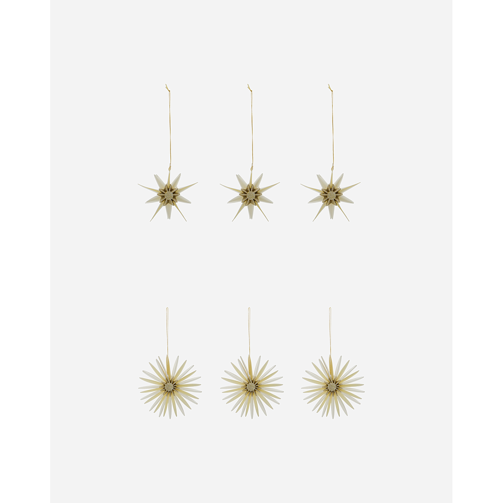Weihnachtsschmuck 6 Stk. Off-White/ Champagne