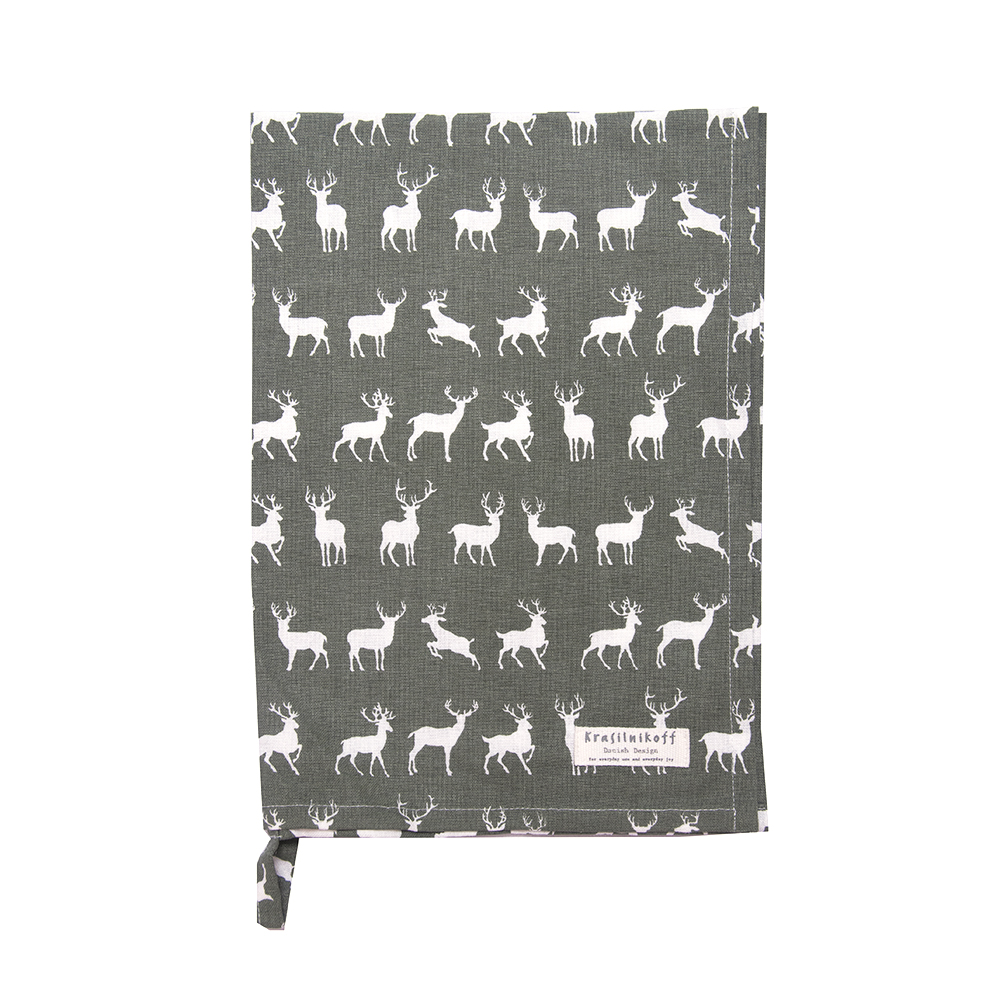 Geschirrtuch Deers olive green