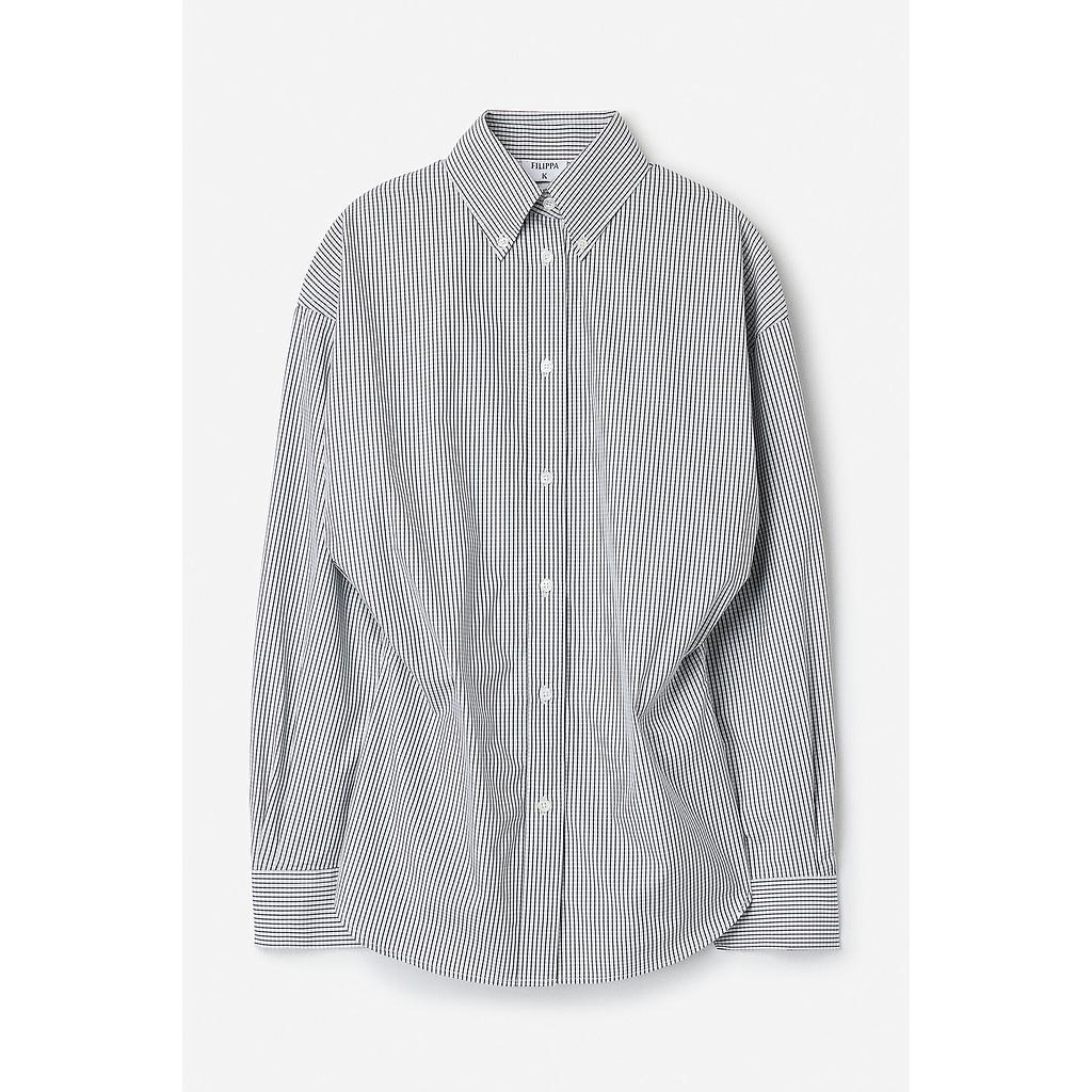 Bluse Hourglass Microcheck Shirt white/ black