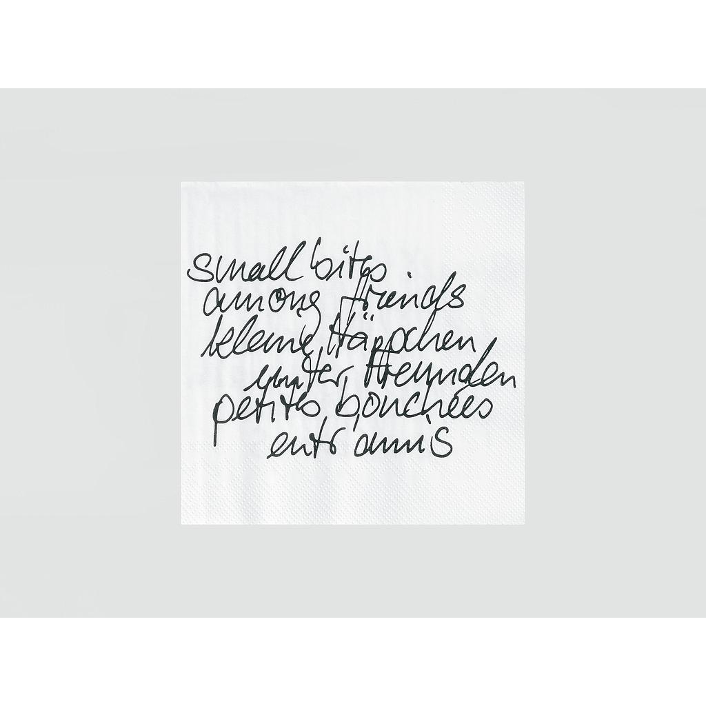 Serviette "Kleine Häppchen" dreisprachig