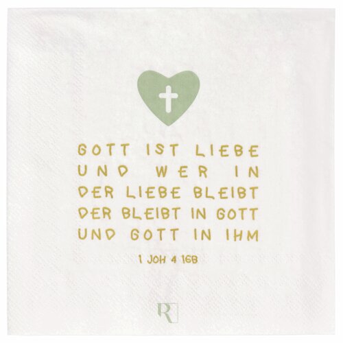 Serviette Gott ist die Liebe