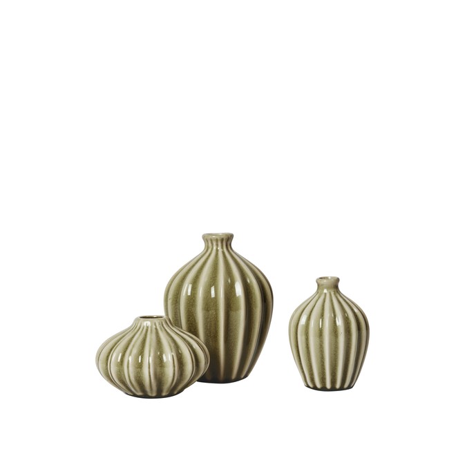 Vase Amalie 3er Set Dry Sage