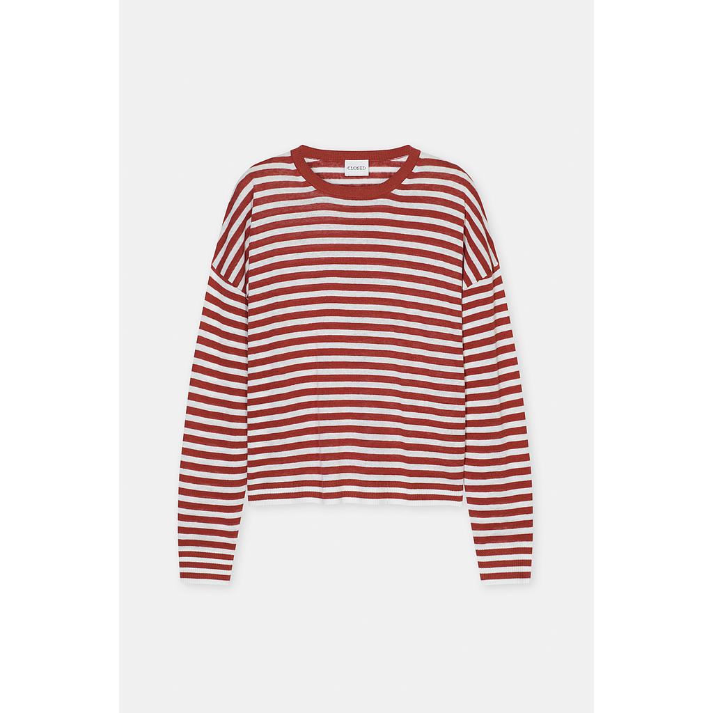 Gestricktes Langarmshirt New brick red