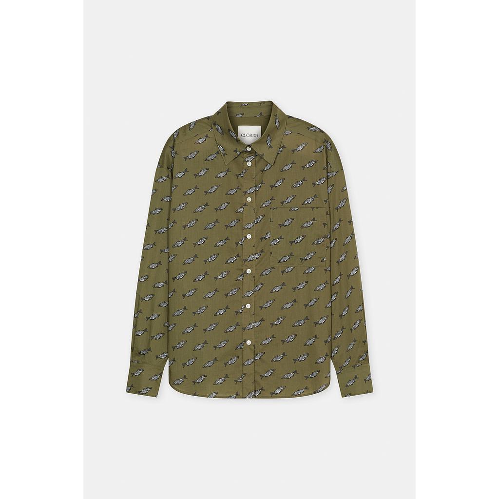 Hemdbluse Hunter green