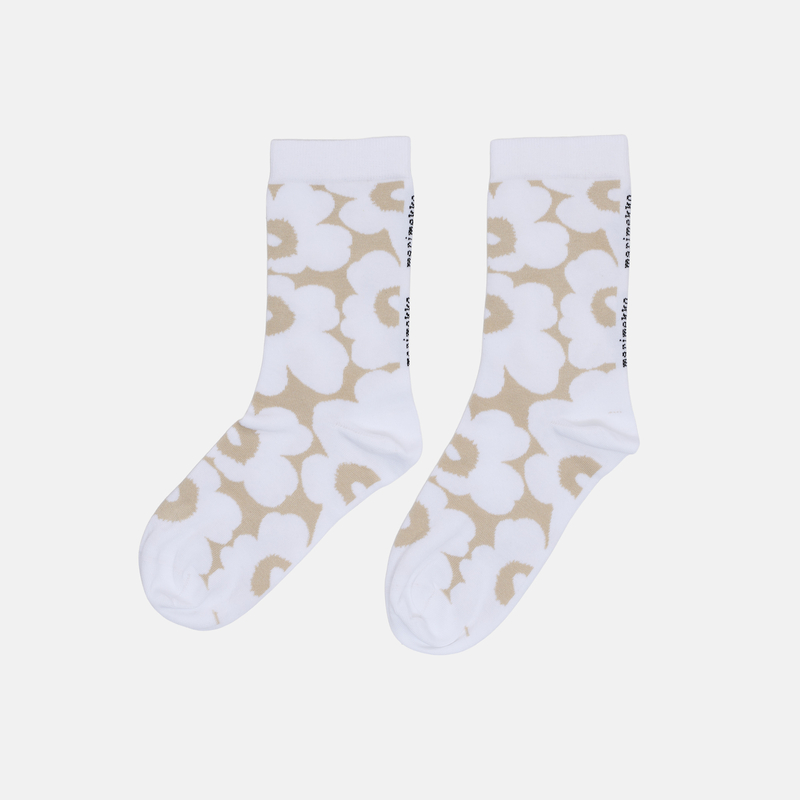 Socken Linjaus Pikkuinen Unikko offwhite/ beige