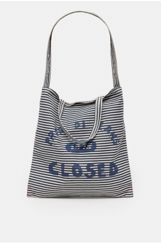 Tote Bag gestreift light blue