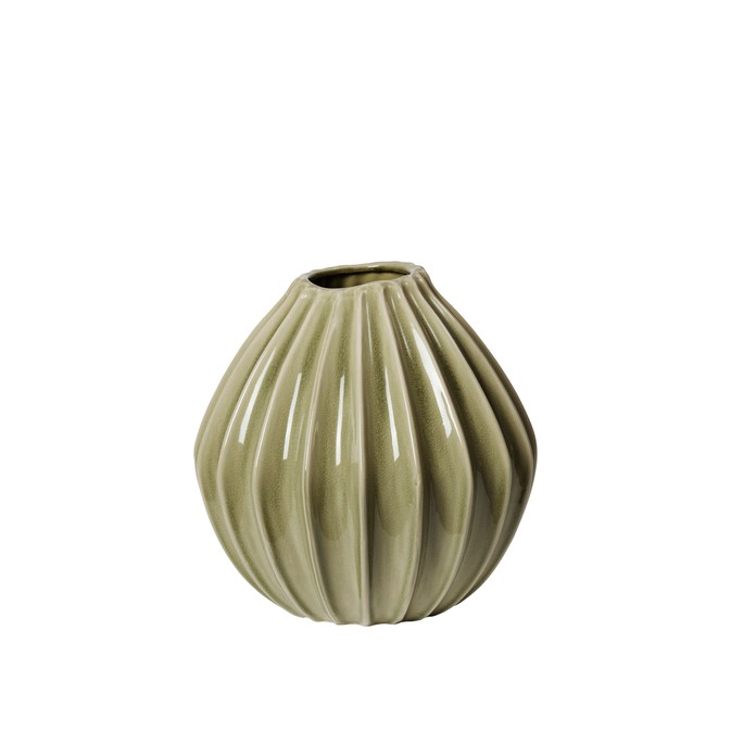 Vase Wide L Dry Sage