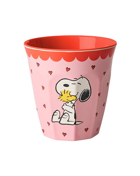 Kinder Melaminbecher  Snoopy Print pink