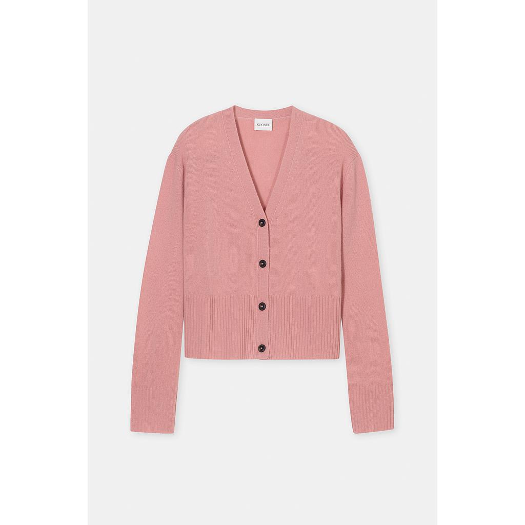 Cardigan V neck Powder pink
