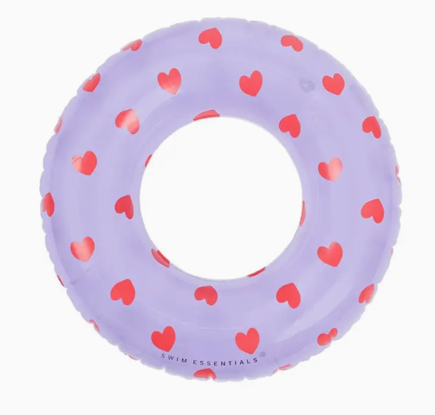 Schwimmreifen süße Herzen lila Ø 90 cm