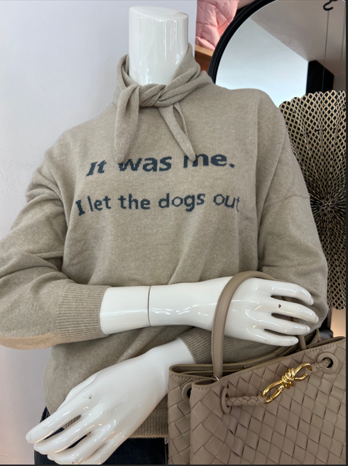 Kaschmir Sweater Leona Dogs slate dust