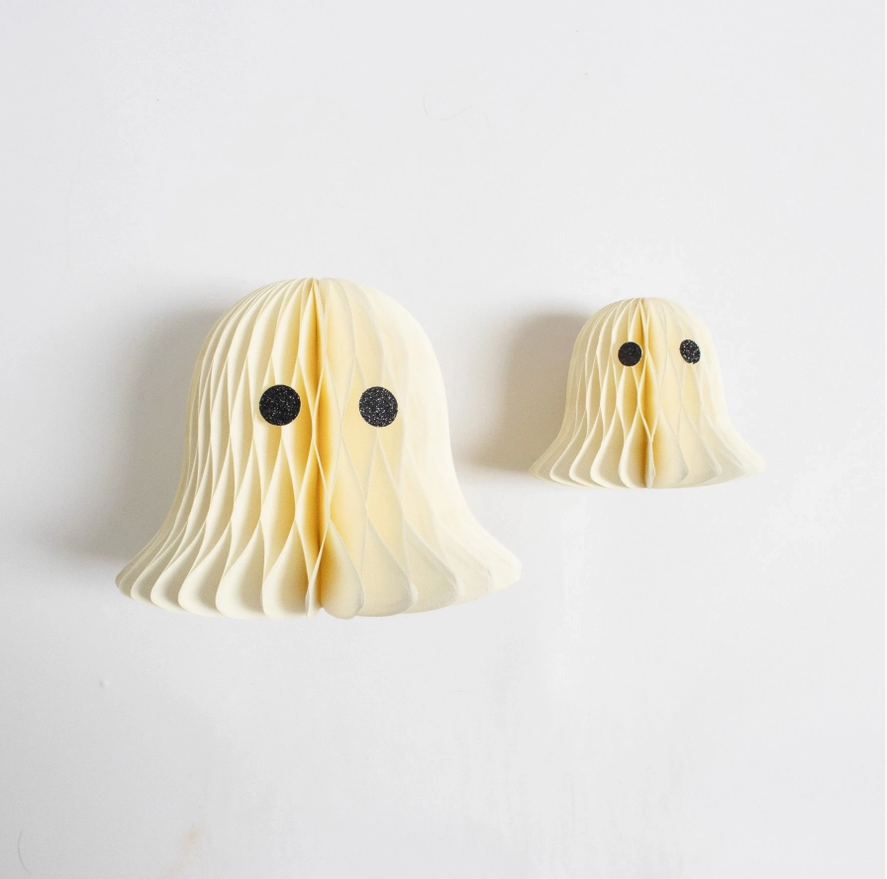 Papier-Geist Halloween klein creme