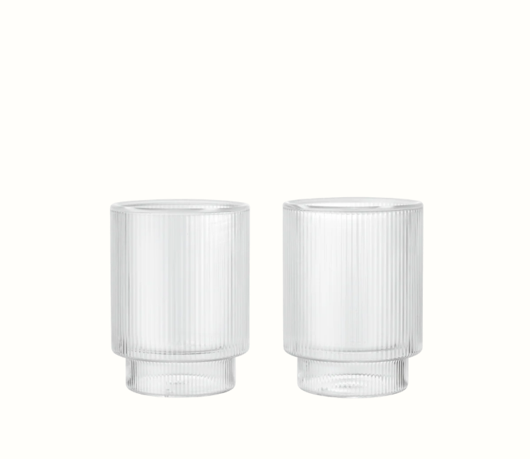 Thermalglas RIPPLE 2er Set clear