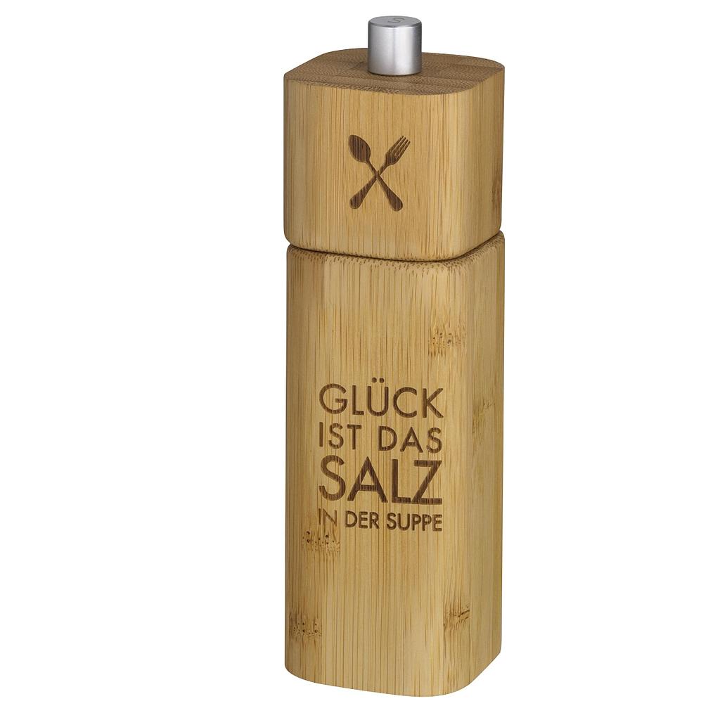 POESIE ET TABLE Salzmühle Glück ist das Salz in der Suppe