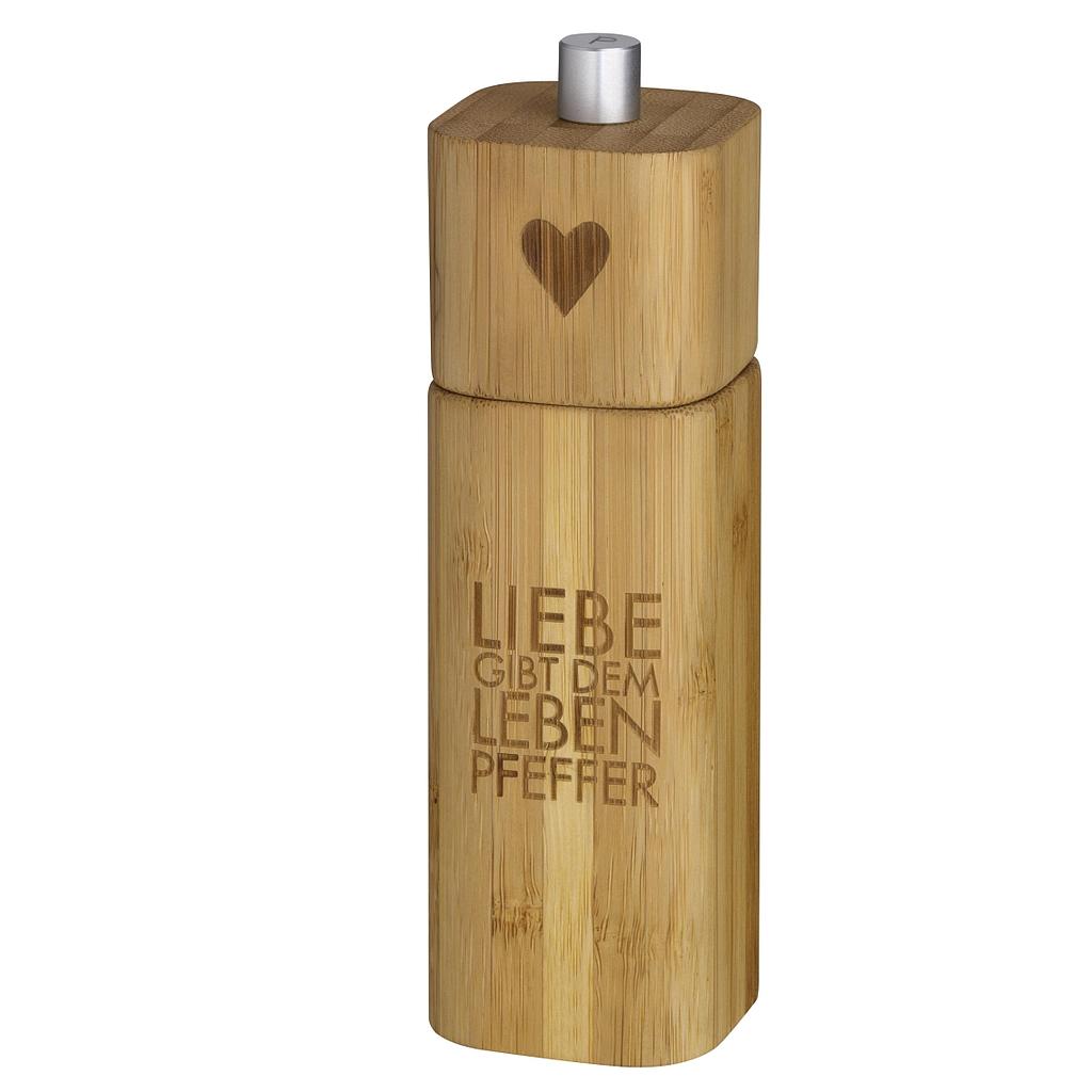 POESIE ET TABLE Pfeffermühle Liebe gibt dem Leben Pfeffer