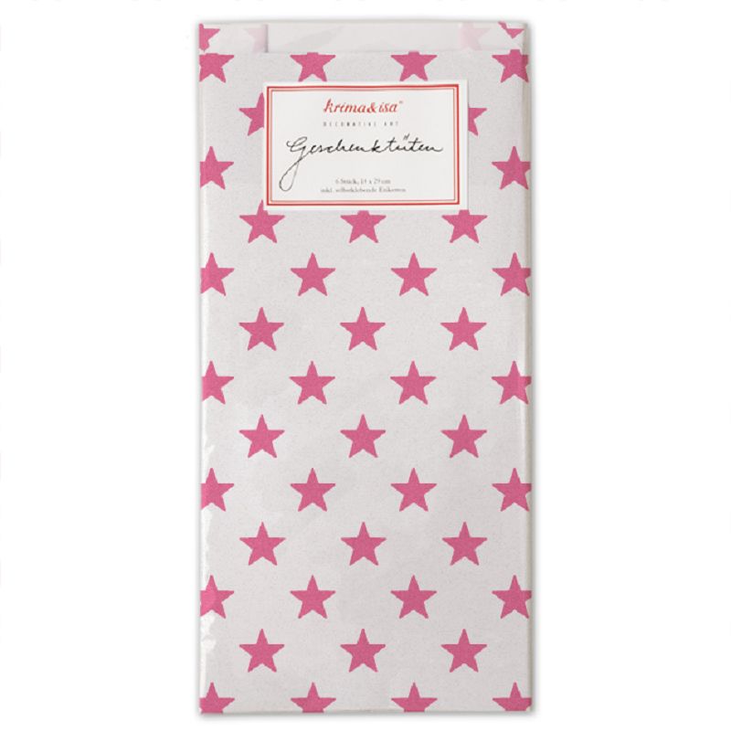 Geschenktüten Sterne pink