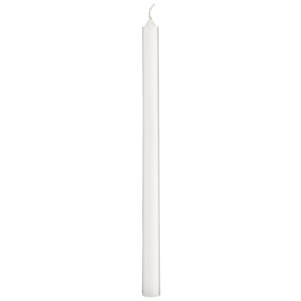 Stabkerze schmal weiß