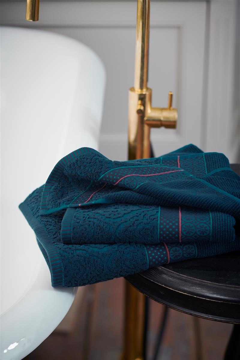 Badetuch Soft Zellige dark blue 70x140