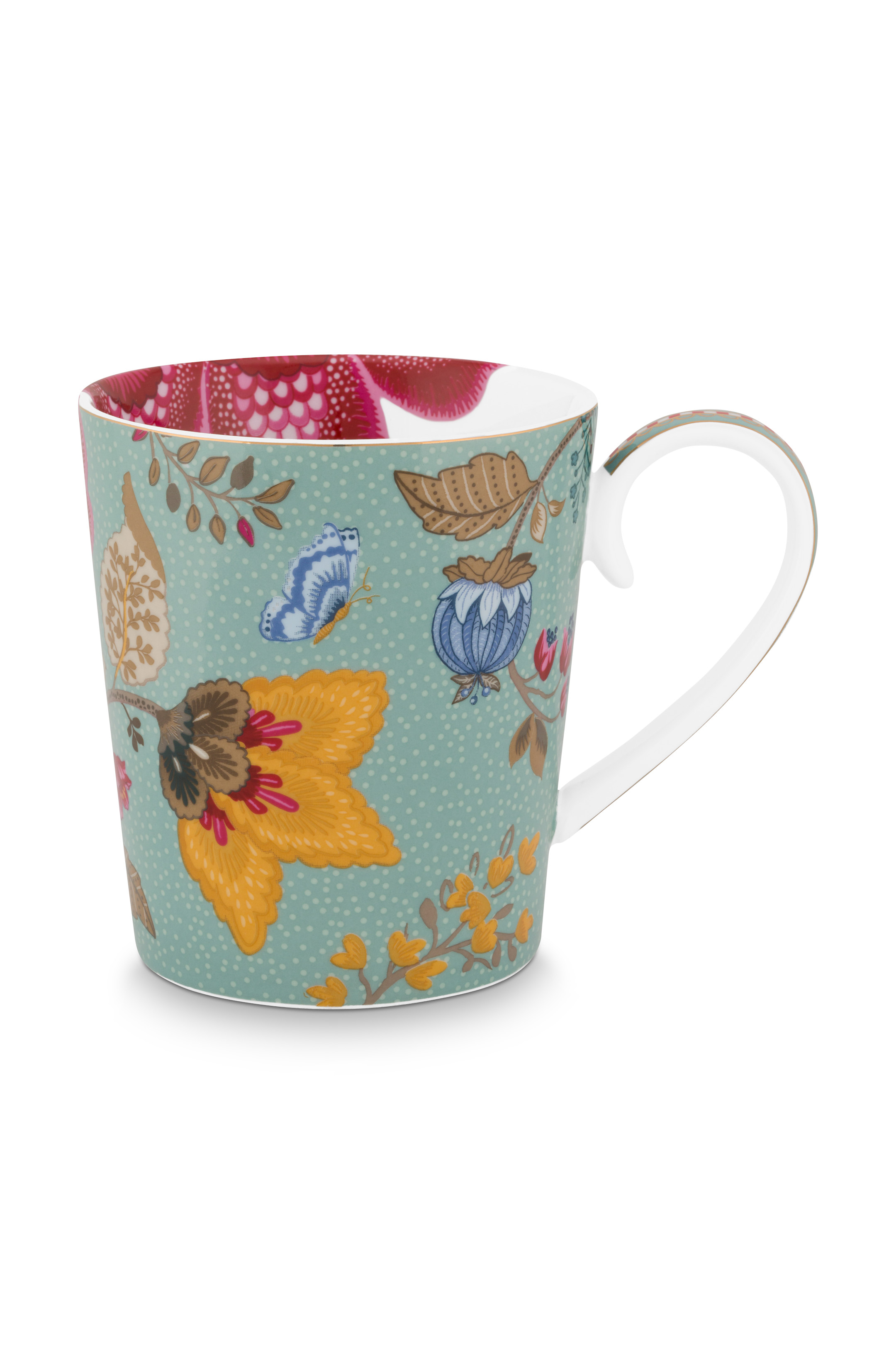 Tasse Alphabet Floral Fantasy Light Blue E