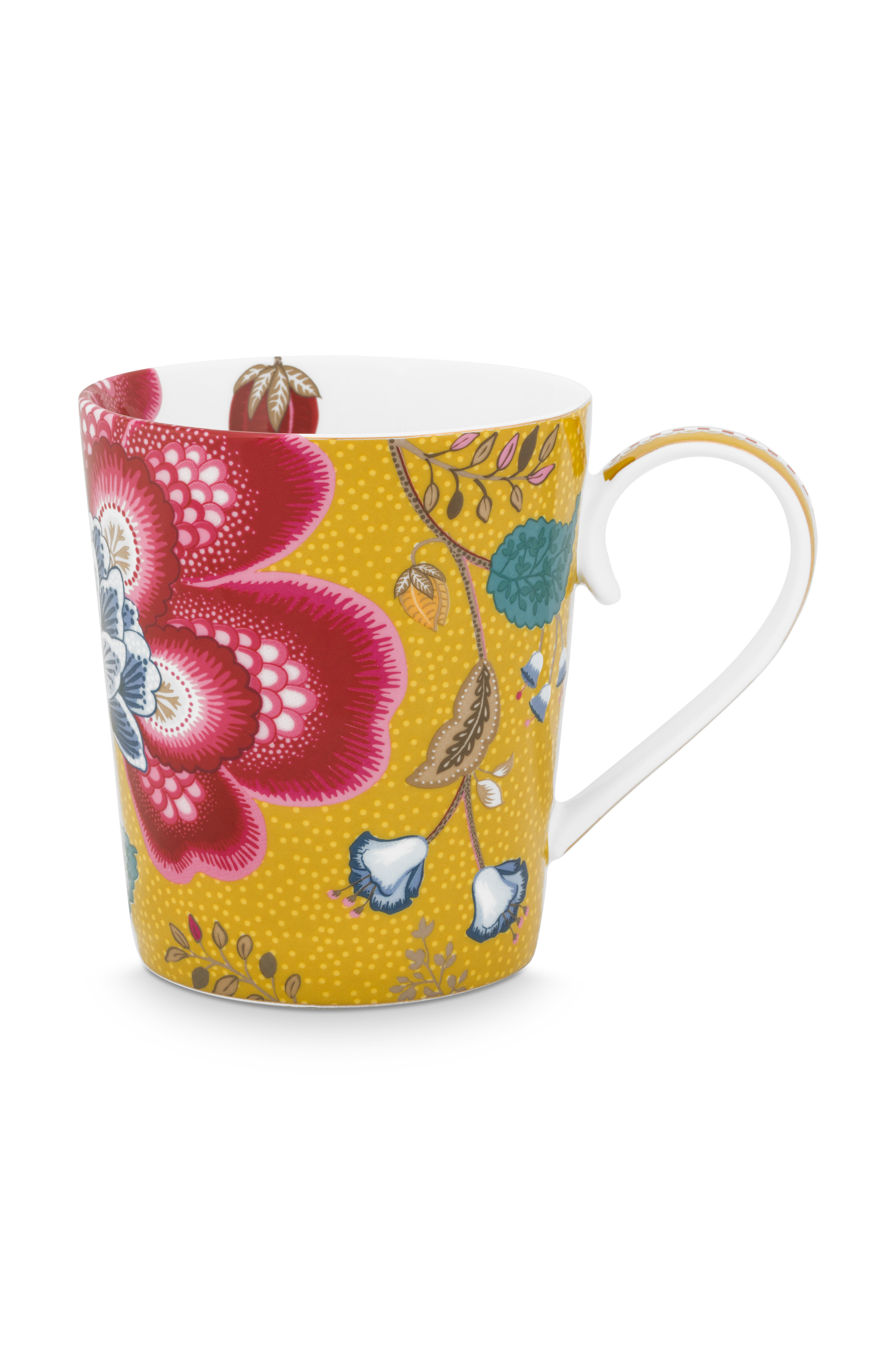 Tasse Alphabet Blushing Birds Yellow X